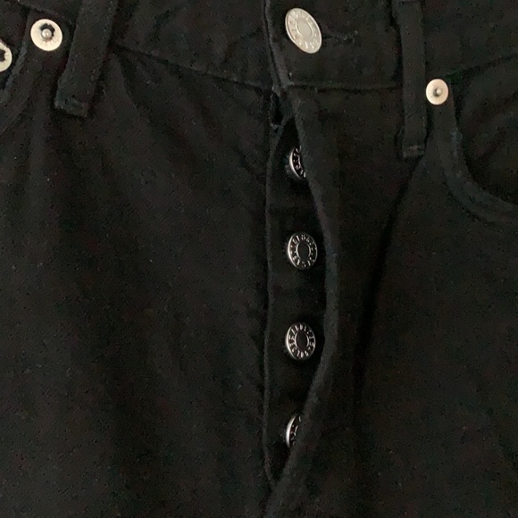 Agolde Jamie High Waist Classic Black Jeans 24 - Picture 5 of 12